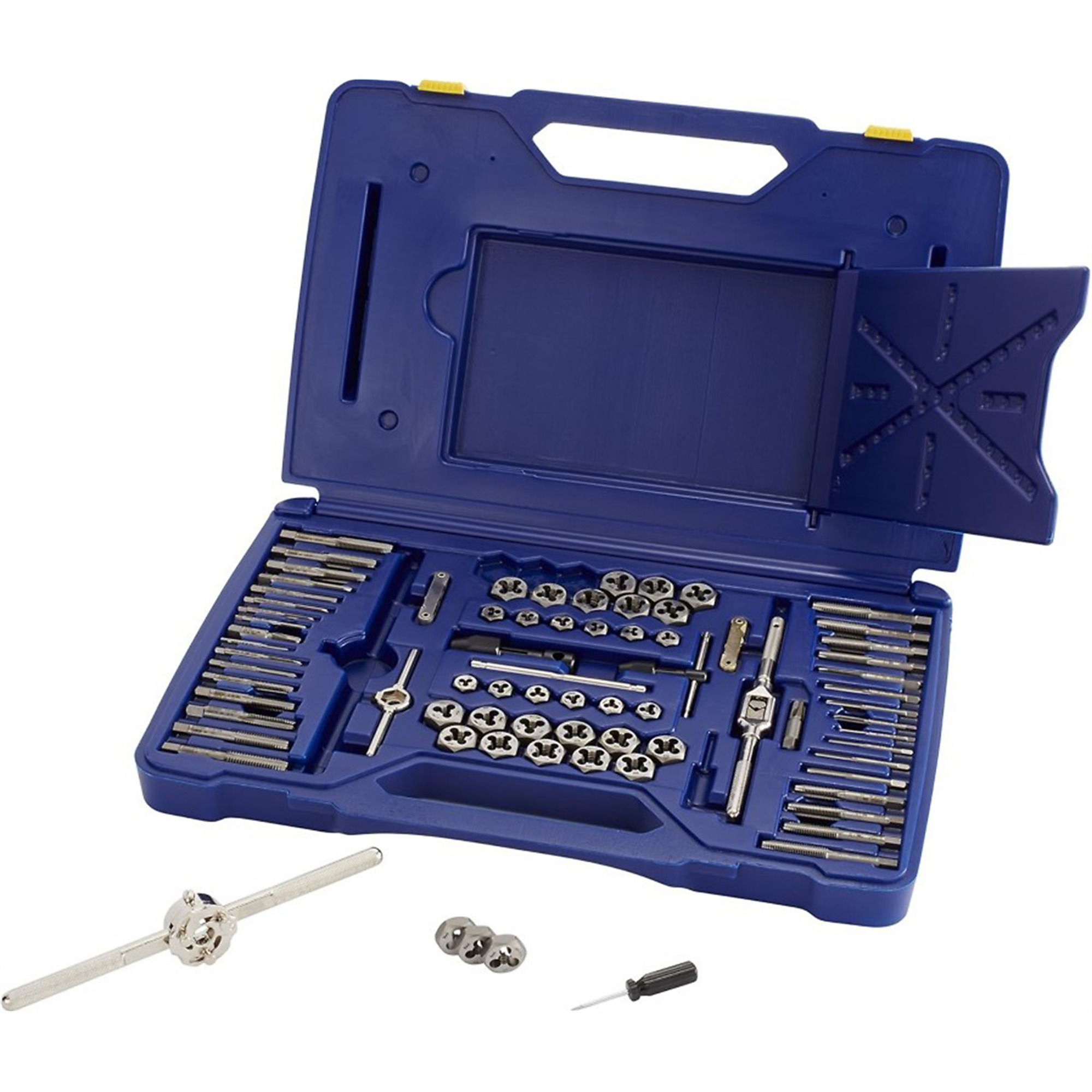 Irwin Hanson Tap and Die Set — 76-Piece, High Carbon Steel, Machine Screw/Fractional/Metric, Model# HAN26376DC